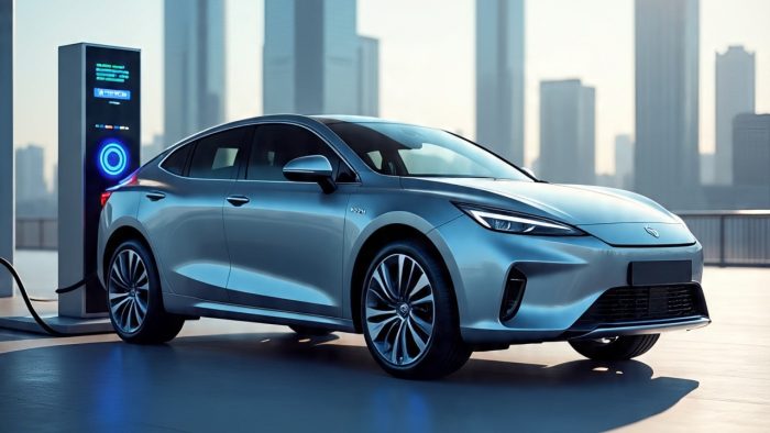 ilustrasi mobil listrik